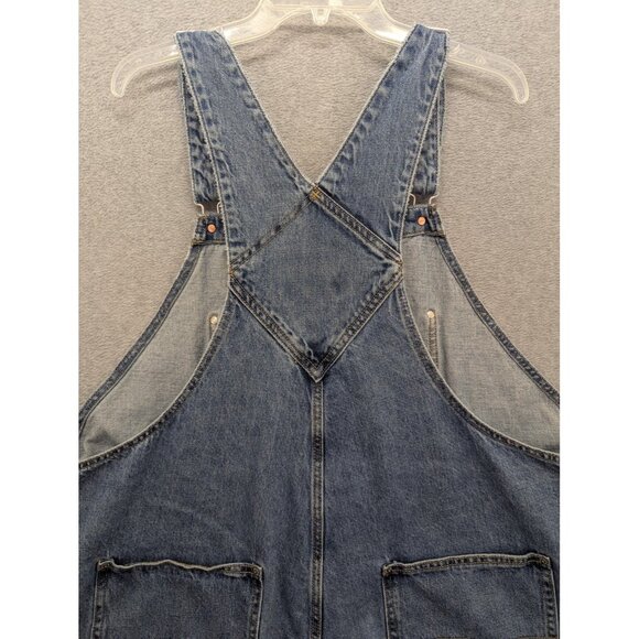 Old Navy Overalls Womens 26 Blue Denim Bib Carpenter Pockets 100% Cotton - Picture 11 of 16